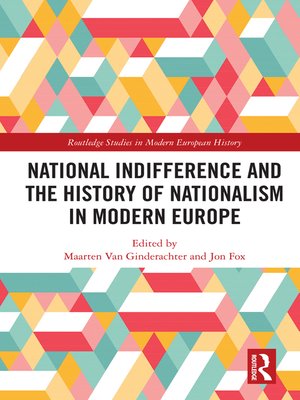 cover image of National indifference and the History of Nationalism in Modern Europe